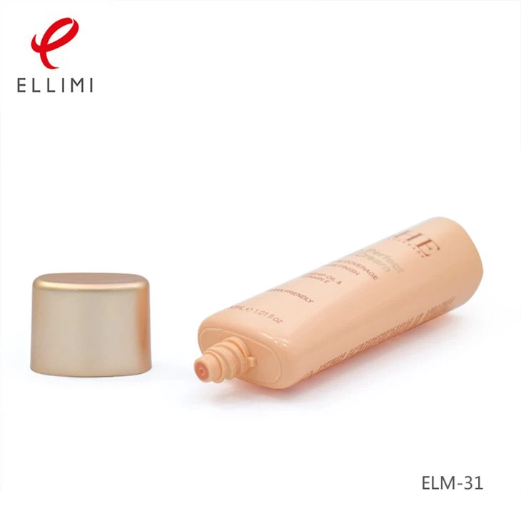 Cosmetic Flat Oval Tube With Flat Cover